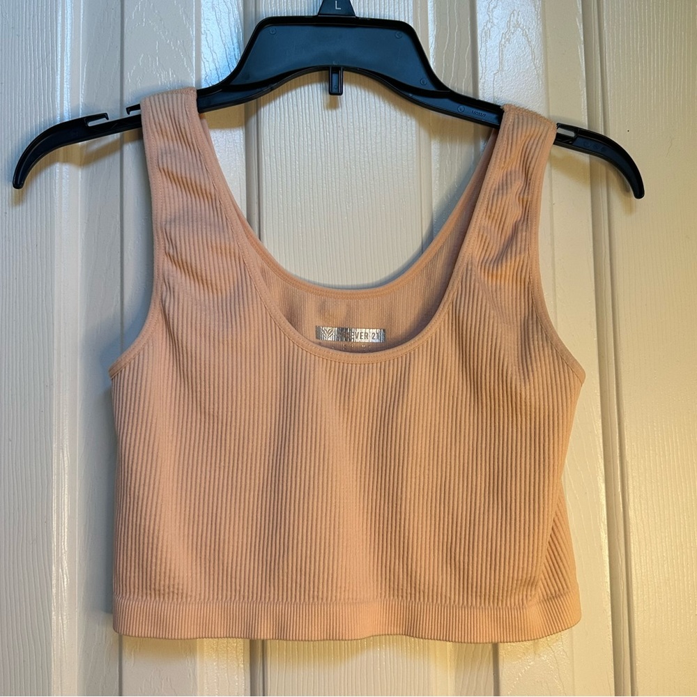 Peach Active Tank Top With Padding